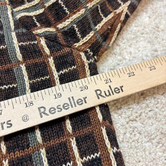 Vintage Ivy Collectibles Hand Embroidered Knit Collar Cardigan Sweater Large - Picture 5 of 11